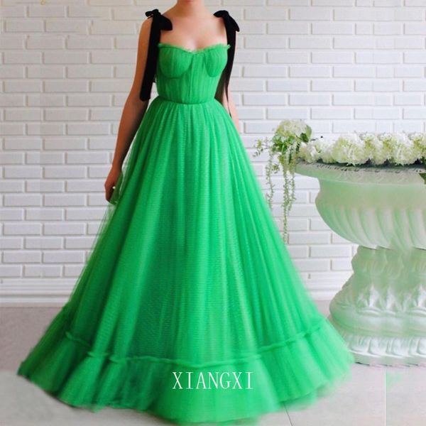 

party dresses berylove herbe vert tulle robe de soirÃ©e 2021 a-ligne noir bretelles chÃ©rie-cou longue maternitÃ© pour femme encei, White;black