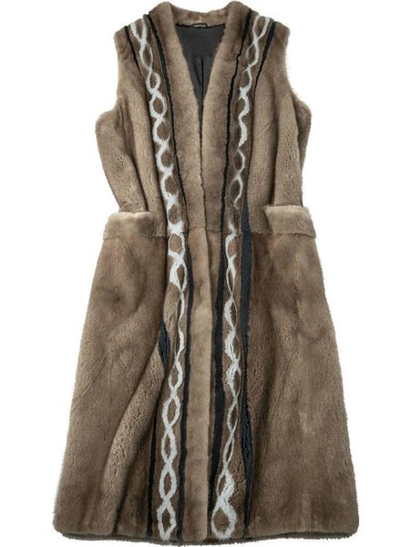 

women's fur & faux arlenesain custom 2021 design coffee color mink diamond pattern women vest coat, Black