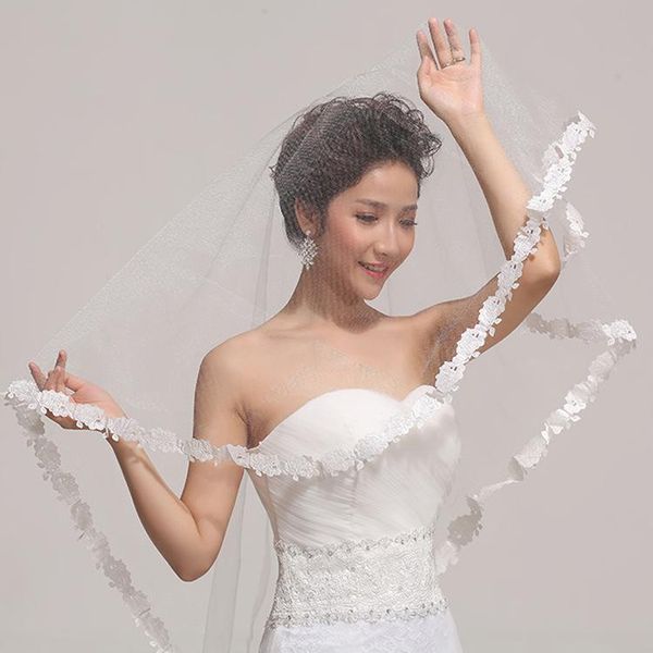 

bridal veils miara.l happy lace wedding veil long white modeling yarn, Black