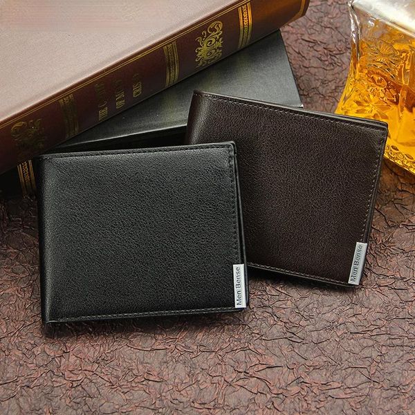 

male wallets men wallet credit business card holders vintage brown purses high quality, Red;black