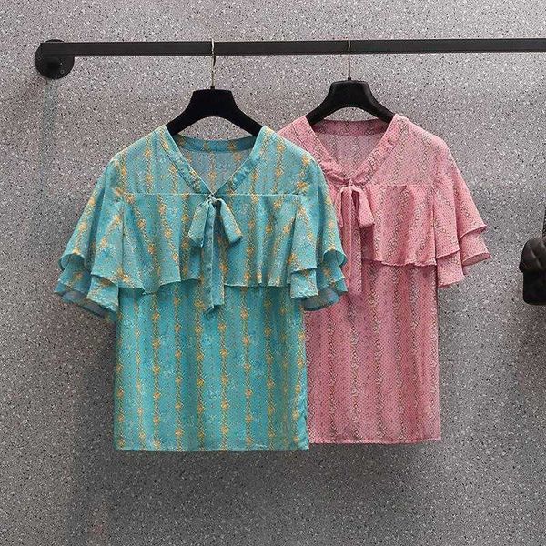 

cute sweet bow tie korean style bow blouses shirts female girls purple floral vintage blouse 210604, White