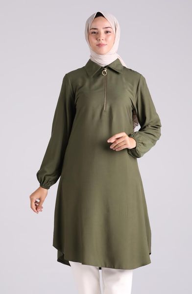 

women's blouses & shirts minahill khaki tunic 1218-06, White