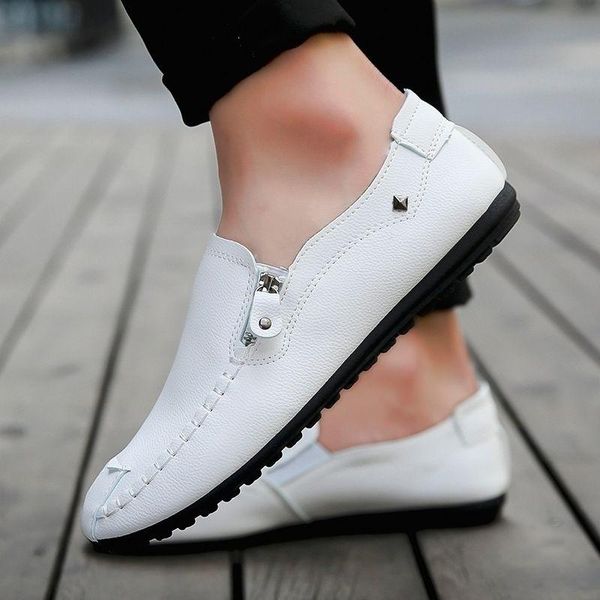 

dress shoes autumn white men's casual peas shoe wild youth breathable fashion single, Black