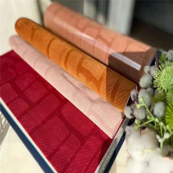 

curtain & drapes modern plaid pure red panel luxury velvet thick shading curtains for living room window blackout cloth customized drape