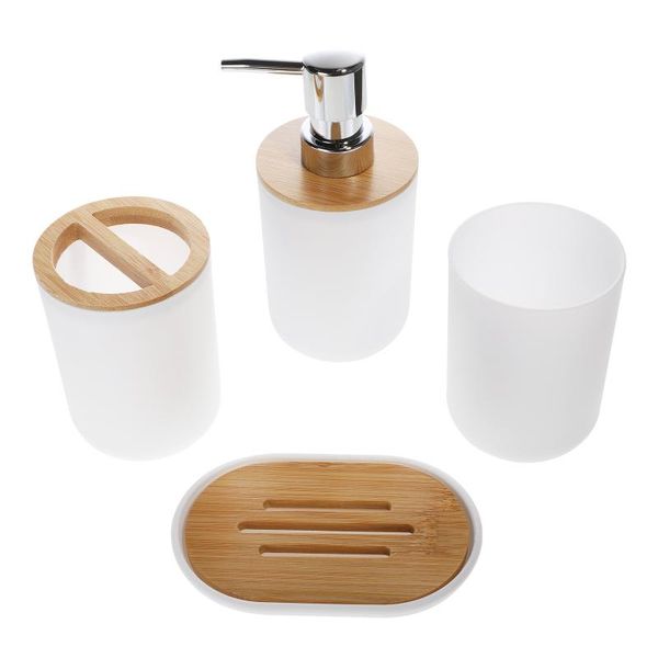 

bath accessory set 1 el bathroom washing utensils toilet household storage container (white)