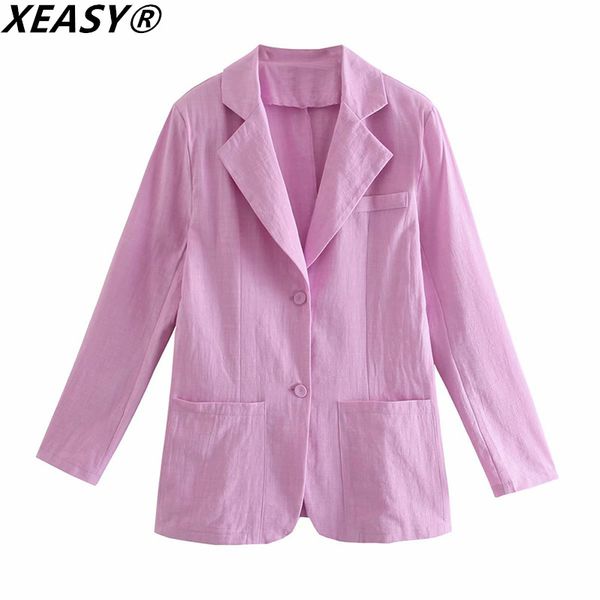 Frauen Blazer Sommer Mode Damen Sexy Dünne Baumwolle Jacken Elegante Weibliche Chic Anzüge Casual Mädchen Niedlich 210521