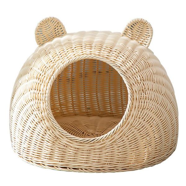 

cat beds & furniture cat's nest summer cool rattan dog's semi closed bed kitten's