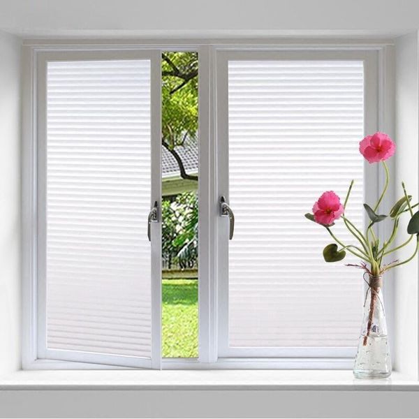

window stickers wide 30/35/40/45/50cm frosted film privacy adhesive glass sticker glue white stripes bathroom bedroom decor