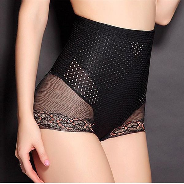 

women's shapers shaperwear women lace high waist trainer body shaper ladies tummy slim control shape belly belt underwear briefs panty, Black;white