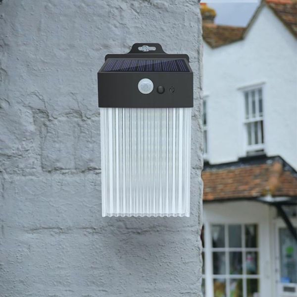 

solar smart pir motion sensor waterproof wall light lamp outdoor indoor garden decor deco maison