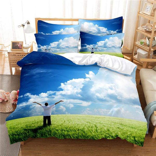 

bedding sets beautiful scenery set duvet cover 3d digital printing bed linen  size fashion design