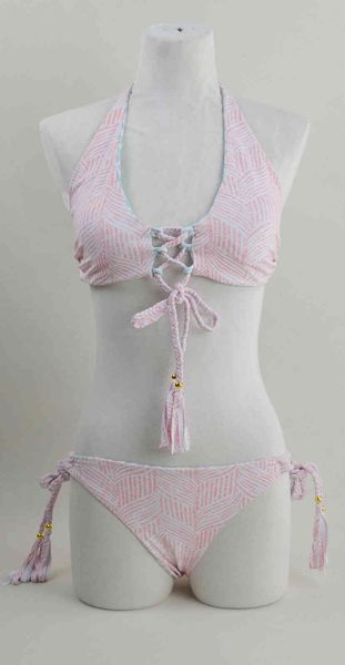 

Bikini set /M/L/XL Wearing Bkini fashion Lady flower print String tassel Bikini Set sexy Swimsuit lady sexy Swimsuit bra new arrival Double, As picture