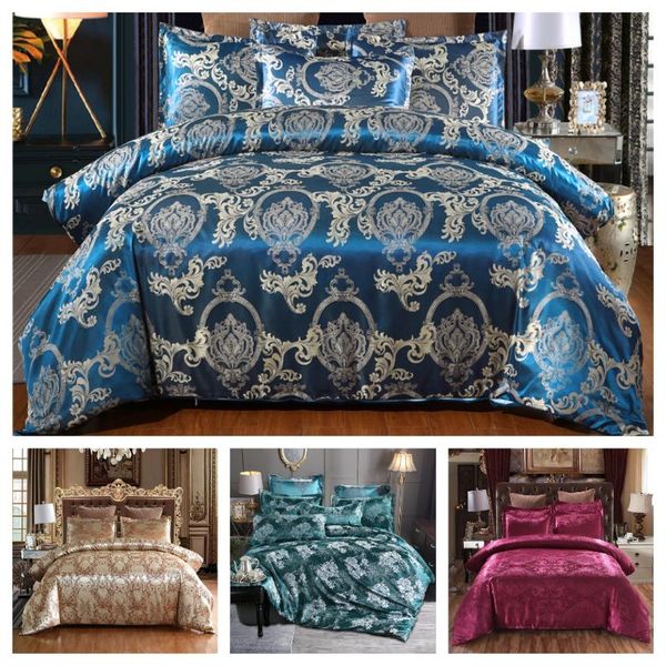 

bedding sets 2021 style 2 or 3pcs jacquard printing soft duvet cover 1 quilt + 1/2 pillowcases single twin full  king