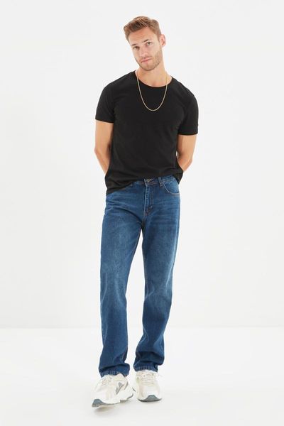 

men's jeans trendyol men 's regular fit tmnaw22je0193, Blue