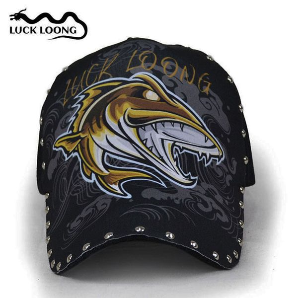 

baseball cap men's shark design hat outdoor personality rivet travel sun fashion products, Blue;gray