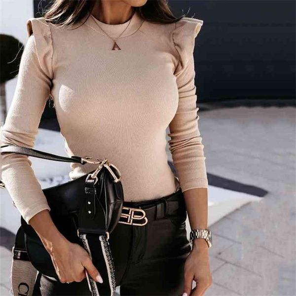 

casual knitted sweater jumper women autumn elegant vintage pullovers winter female basic fashion 210415, White;black