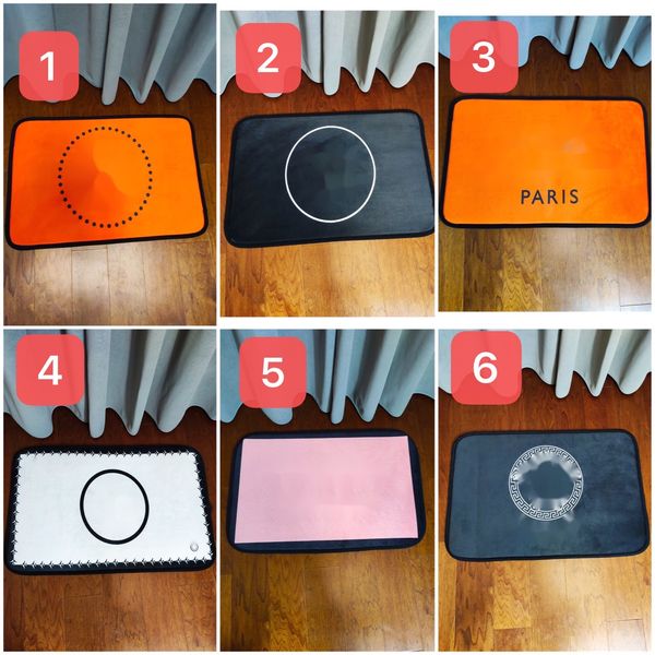 

brand new european style door mat area rugs 50 x 80 cm non-slip carpet black white flannel home furnishing