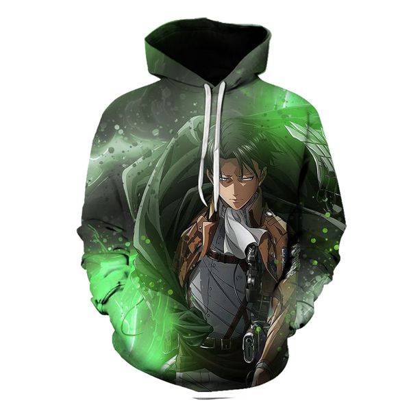 

attack on titan dark men is a 3d printed hoodie visual impact party punk goth round neck sweatshirt hoodie, Black