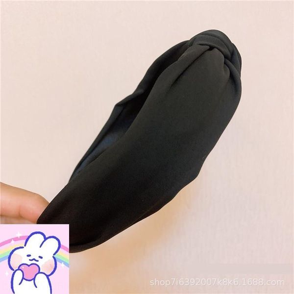 

8gKc korean temperament simple monochrome cloth wide brim headpin accessories hair hair versatile knot headband headbands adult, Silver