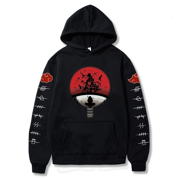 

women hoodie uchiha anime s pullovers boys and girls, Black