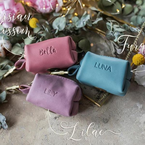 

dog car seat covers poop bag dispenserpu leather pouch pet cat pick up holder waste bags organizer travel outdoor
