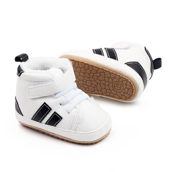 Baby Shoes Sapatos meninos Sapatos de inverno quente inverno n￣o deslizamento de borracha de borracha Ber￧o infantil First Walkers 0-18 meses