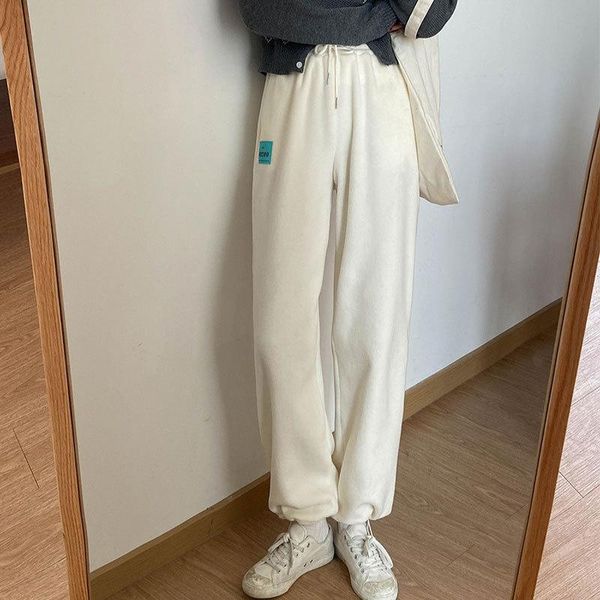 

women's pants & capris sweatpants autumn winter ankle-banded sports casual wide, Black;white