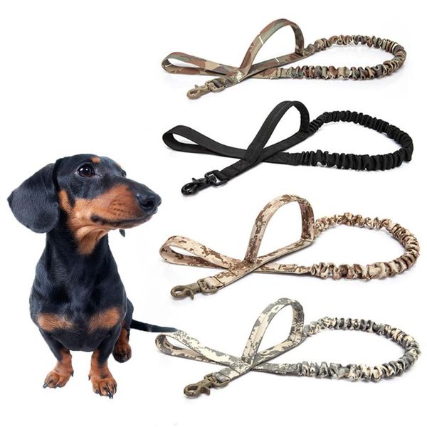 

camouflage cat dog leash military tactical retractable pet belt outdoor training elastic lead large dogs supplies collars & leashes