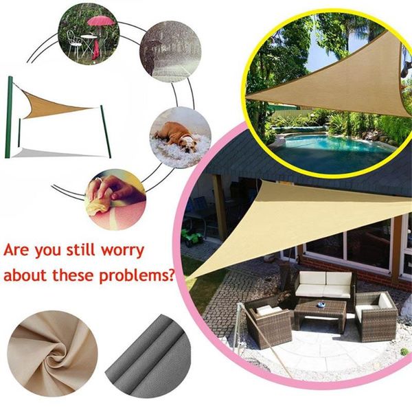 

shade outdoor awnings triangle sun sail awning waterproof uv for garden beach camping patio pool canopy party tent