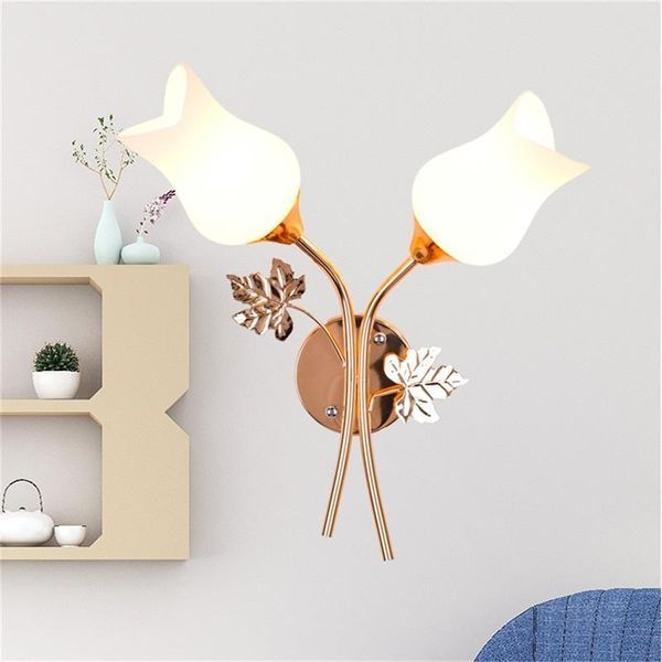 Lampade da parete 8M applique a LED creative contemporanee luci a forma di fiore per interni per la camera da letto domestica