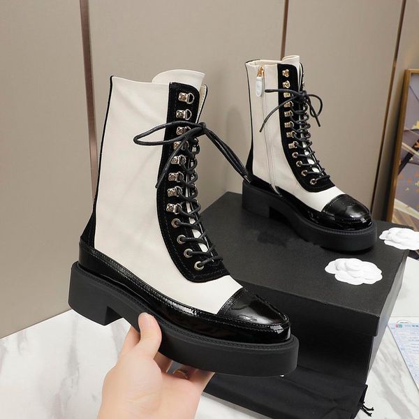 

2023 luxury designer women classic fashion boot cowhide short boots leather shoes 100% real leather boots size 35-40, Black