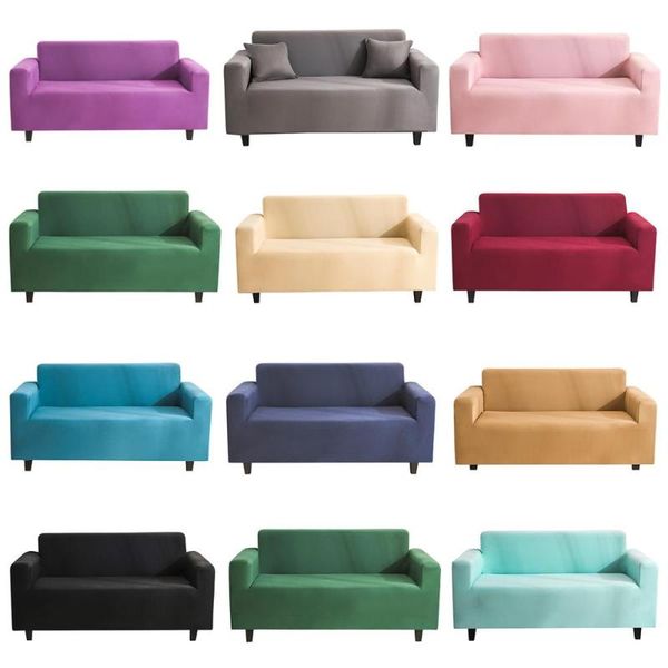 

chair covers solid color sofa cover for living room elasticity non-slip couch slipcover universal stretch 1/2/3/4 seater