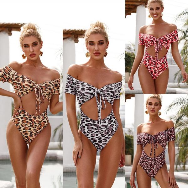 

one-piece suits 2021 lady leopard push-up bra swimsuit women one piece bikini bathing women's swimming suit swimwear beachwear clothing