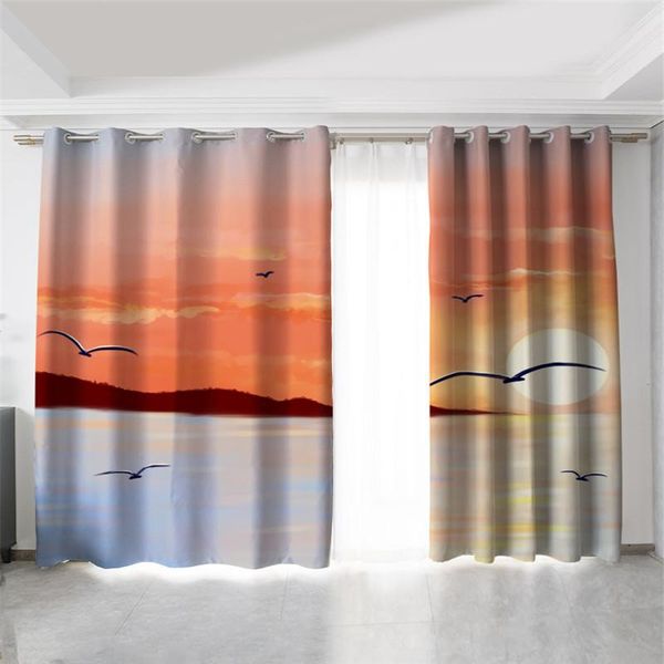 

curtain & drapes ocean curtains dramatic sunset over the sea scenery beach skyline coast po living room bedroom window