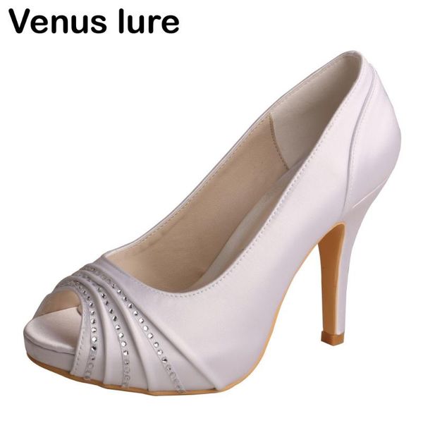 

dress shoes handmade wedding platform white peep toe pumps size 11, Black