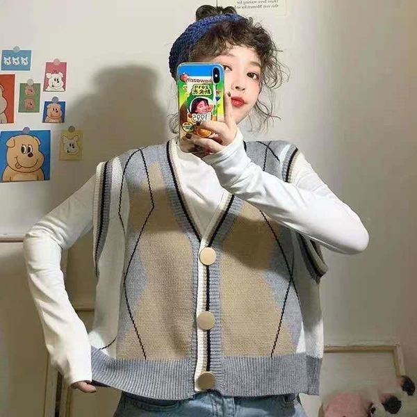 

women's knits & tees 2021 knitted cardigan women autumn and winter korean style retro easy matching, White