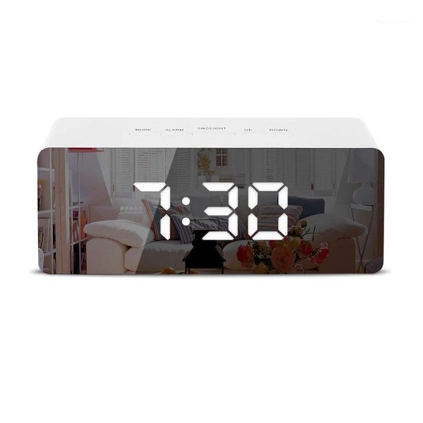 

desk & table clocks mirror led alarm clock night lights digital wall lamp1