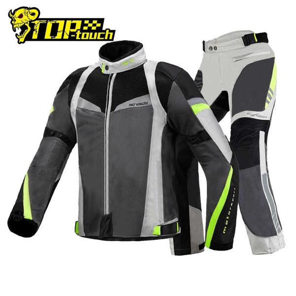 

summer motorcycle jacket breathable motocross suits reflective riding clothing with ce protective gear apparel