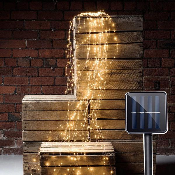 

strings 100/200led outdoor solar string light waterproof led copper wire diy fairy lights holiday christmas wedding garden decoration