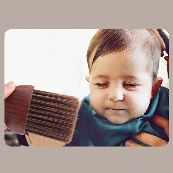 

hair brushes hairdresser clean rubber wood brush professional cutting hairdressing tools soft neck duster comfortable, Silver