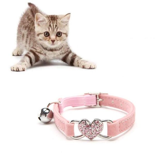 

cat collars & leads pet necklace adjustable collar cute print bell nylon for cats small dogs puppy neck strap