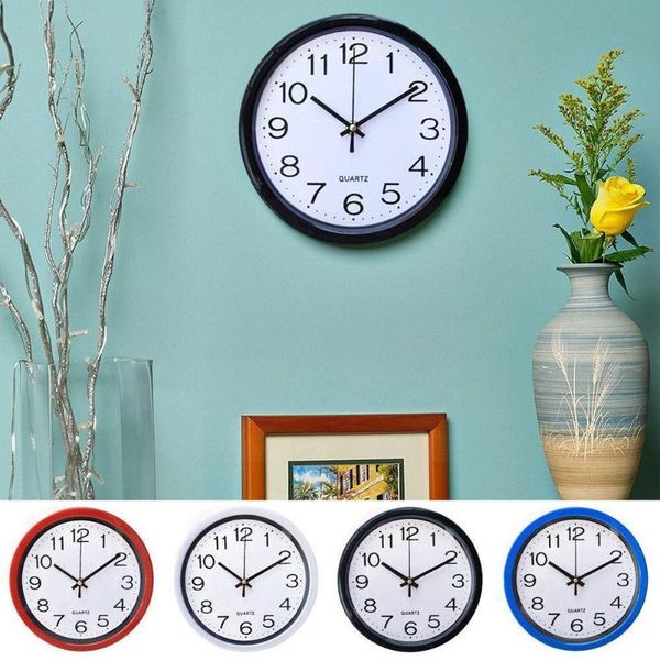 

wall clocks fashion simplicity round clock quartz silent sweep movement home bedroom kitchen office decor fits for living r o5c5