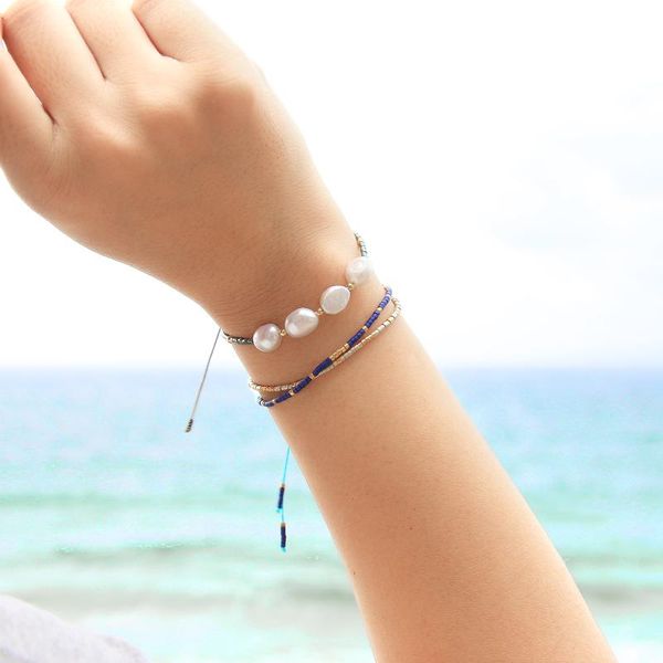 

beaded, strands kelitch pearl miyuki bracelet natural wrap handmade charm seed beaded strand bracelets friendship jewelry for women gift, Black