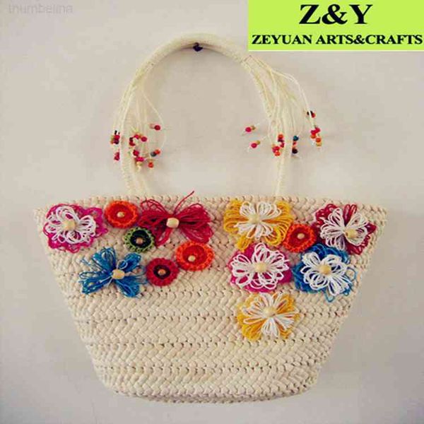 

handbag z & y korean lady wind flower grass woven bag beach shoulder