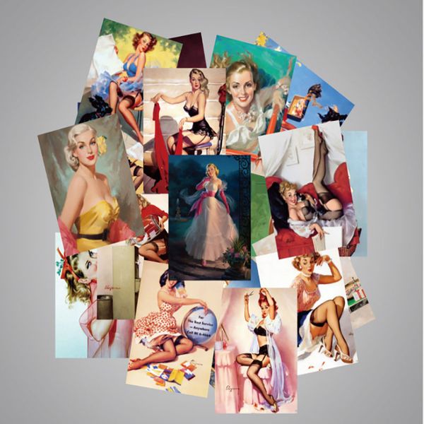 

100 pcs retro girlgraffiti waterproof skateboard travel suitcase phone lapluggage stickers cute kids girl toys