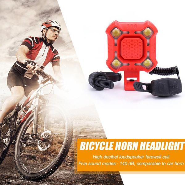 

bike horns mountain road front light with horn bell waterproof usb rechargeable mtb bicycle headlight ring cycling parts