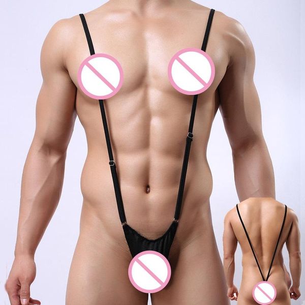 

bras sets la maxpa lingerie bodysuit mens backless one piece jumpsuit wrestling jockstrap briefs gay bondage underwear k811, Red;black