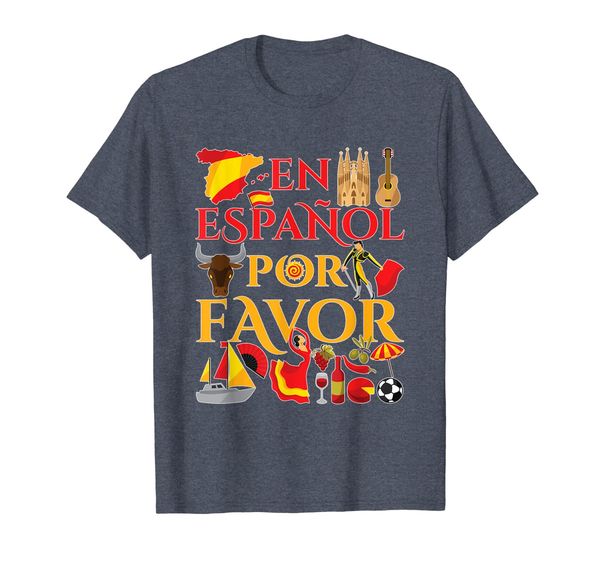 

En Espanol Por Favor - Spanish Teacher T-Shirt, Mainly pictures