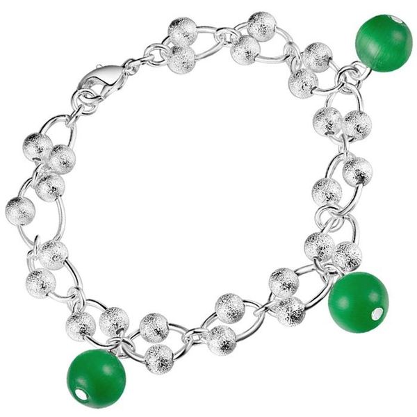 

link, chain fashion jewelry bracelet silver plated wholesale priced gift, Black