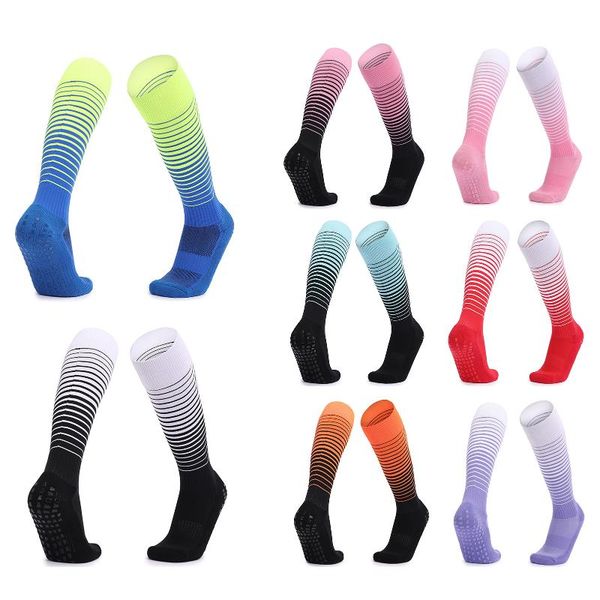 

men women sports stockings thick breathable anti-slip wearproof running hiking football socks, Black